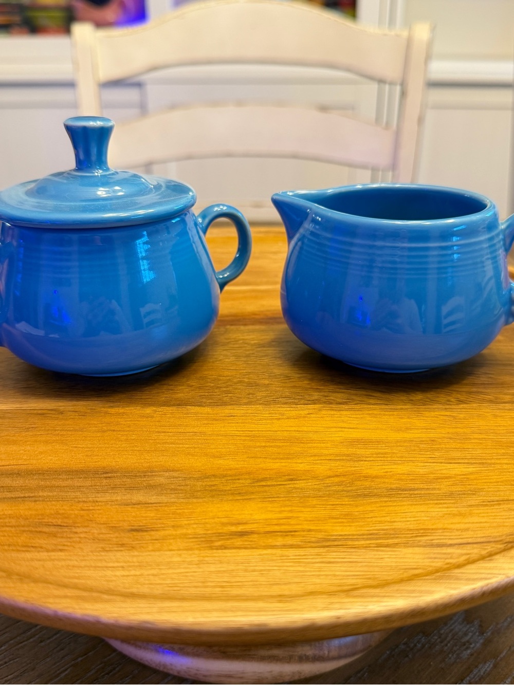 Fiesta Peacock Sugar and Creamer